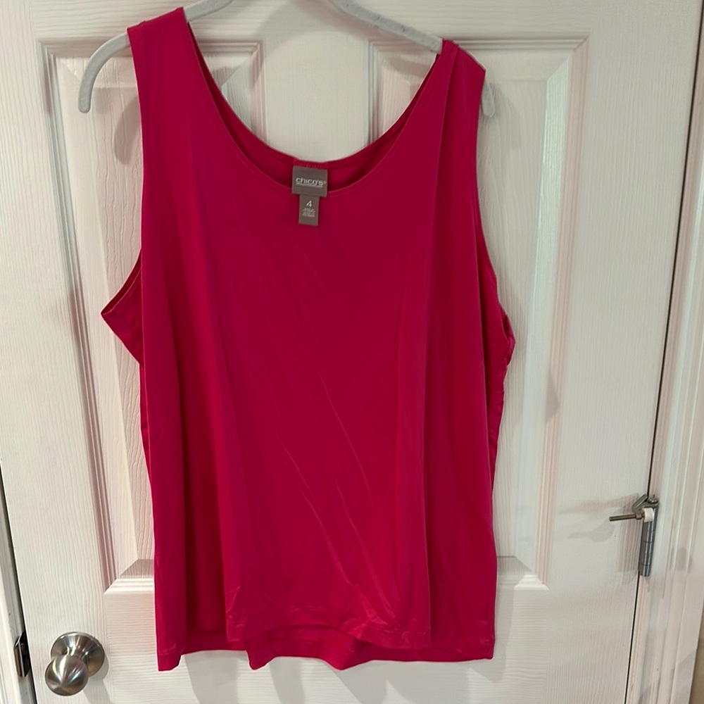 Women's Chico’s Hot Pink Sleeveless Top